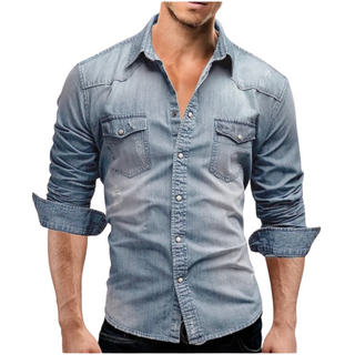 Camicia in denim dallo stile moderno
