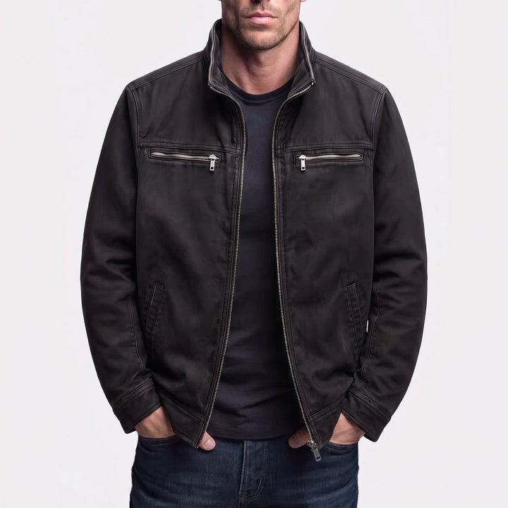 Tommaso | Giacca Da Campo Vintage Con Zip