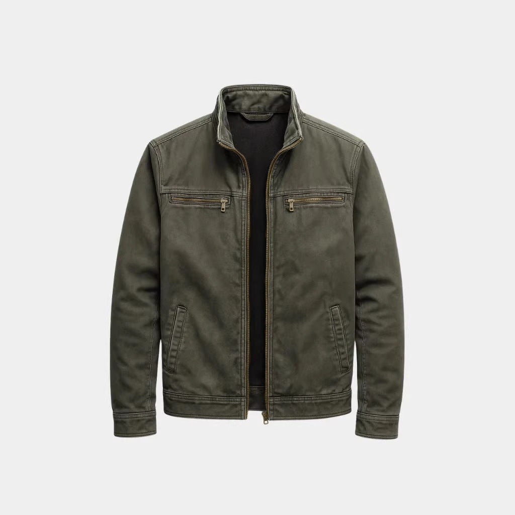 Tommaso | Giacca Da Campo Vintage Con Zip